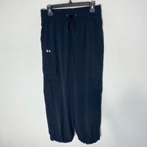 Under Armour Black Rival Cargo Pants Activewear Athletic Cropped Workout Pants M